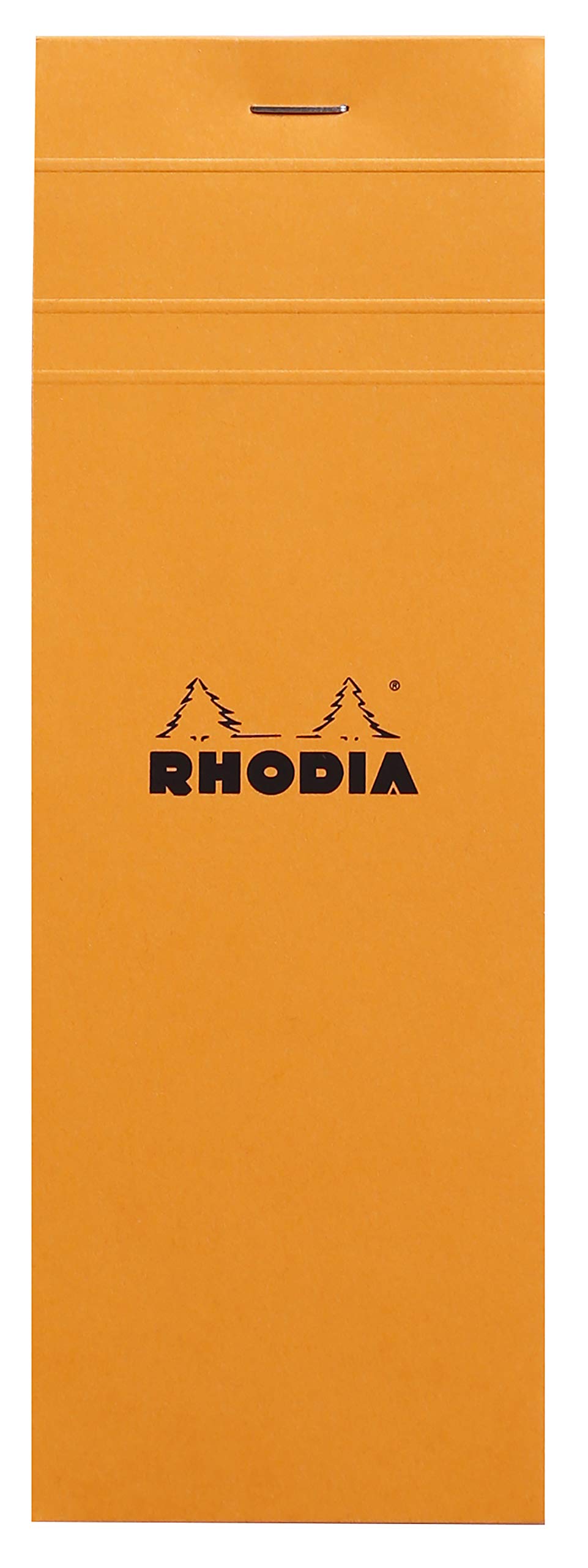 Rhodia8200C - Stapled Notepad N°8 Shopping Orange - 7.4x21 cm - Small Squares - 80 Detachable Sheets - 80G Clairefontaine Paper - Soft and Resistant Coated Card Cover - Basics