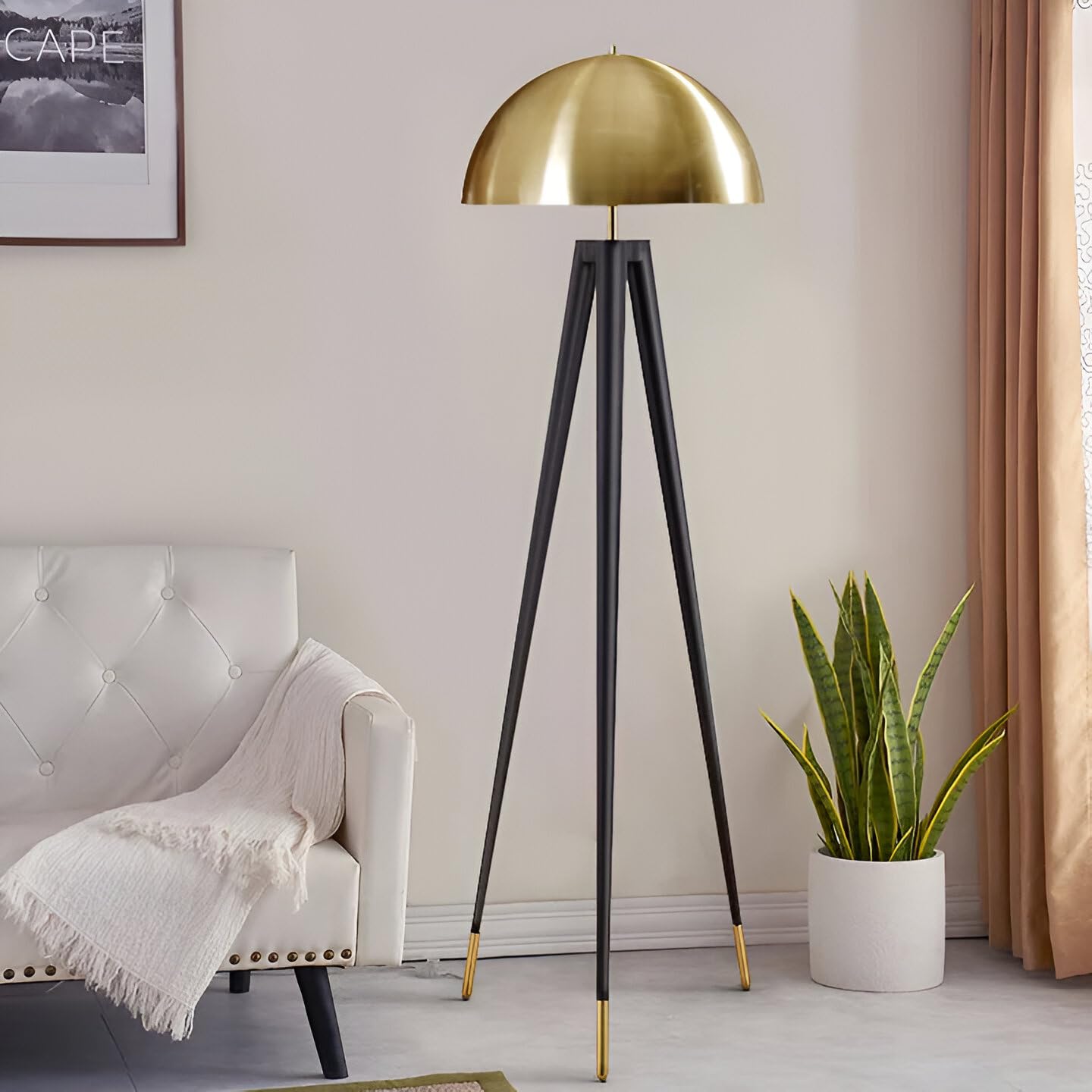 Smartway® - Lucienne Modern LED Floor Lamp for Living Room| Bedroom Corner| Home Décor| Hotel & Office Standing Lamp + E27 3 Color LED Bulb Included-image-42