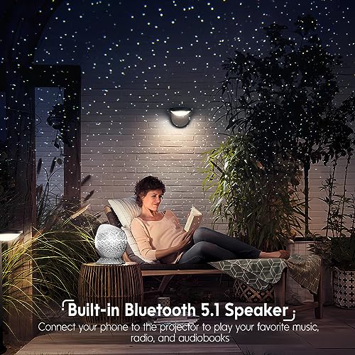 Rossetta Star Projector, Star Projector for Bedroom, Remote Control & White Noise Bluetooth Speaker, 4 Lighting Modes LED Night Lights for Kids Room, Adults Home Theater, Party, Bedroom Decor - Image 5