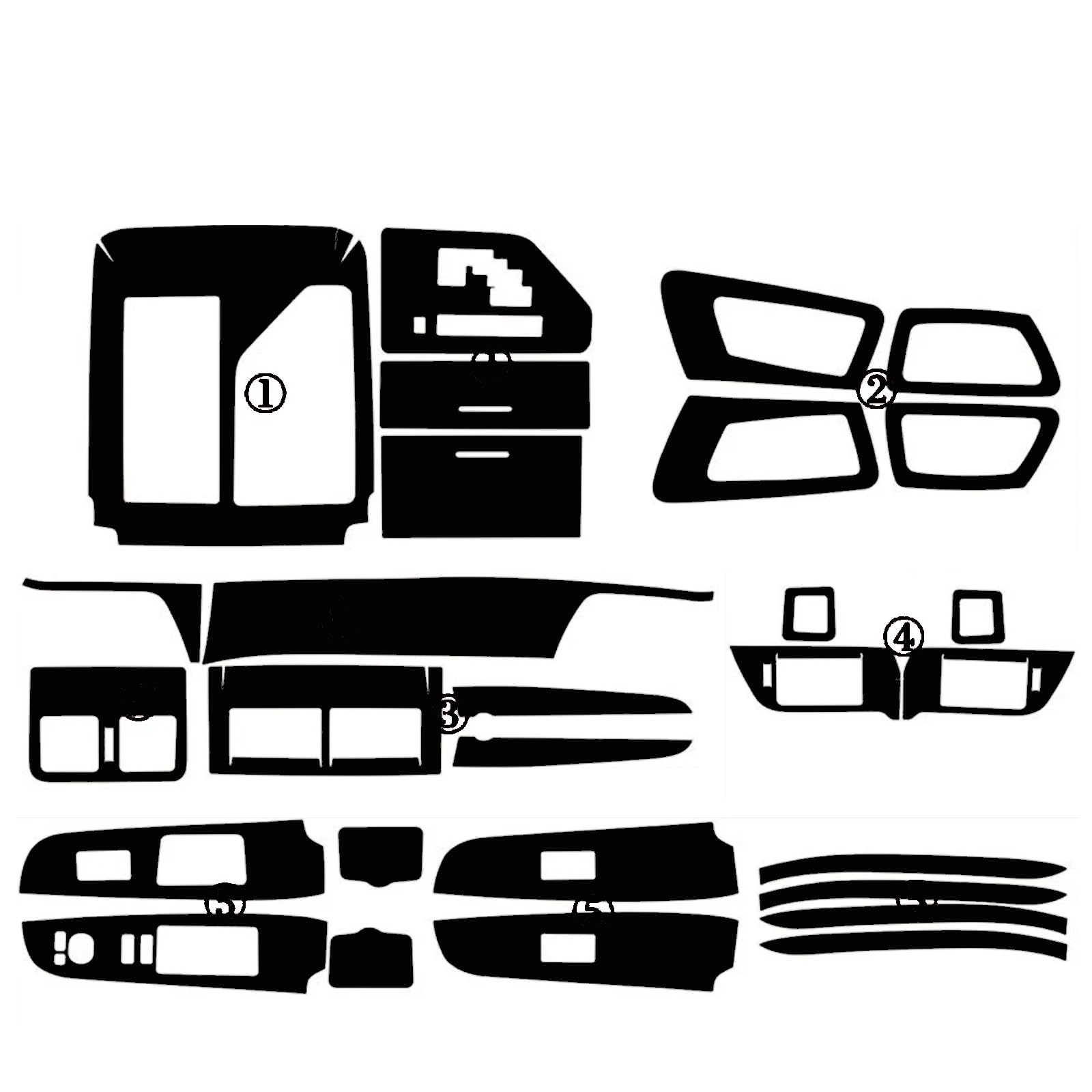 Décorer intérieur Camry XV50 plastique usé masqué carbone 3D - 8