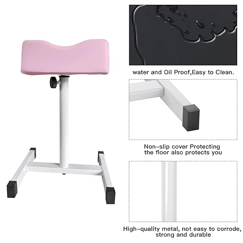 Miniatura 9 de CHAOEEMY Pedicure - Reposapiés ajustable de altura para técnico con patas antideslizantes, equipo de uñas, spa, color negro