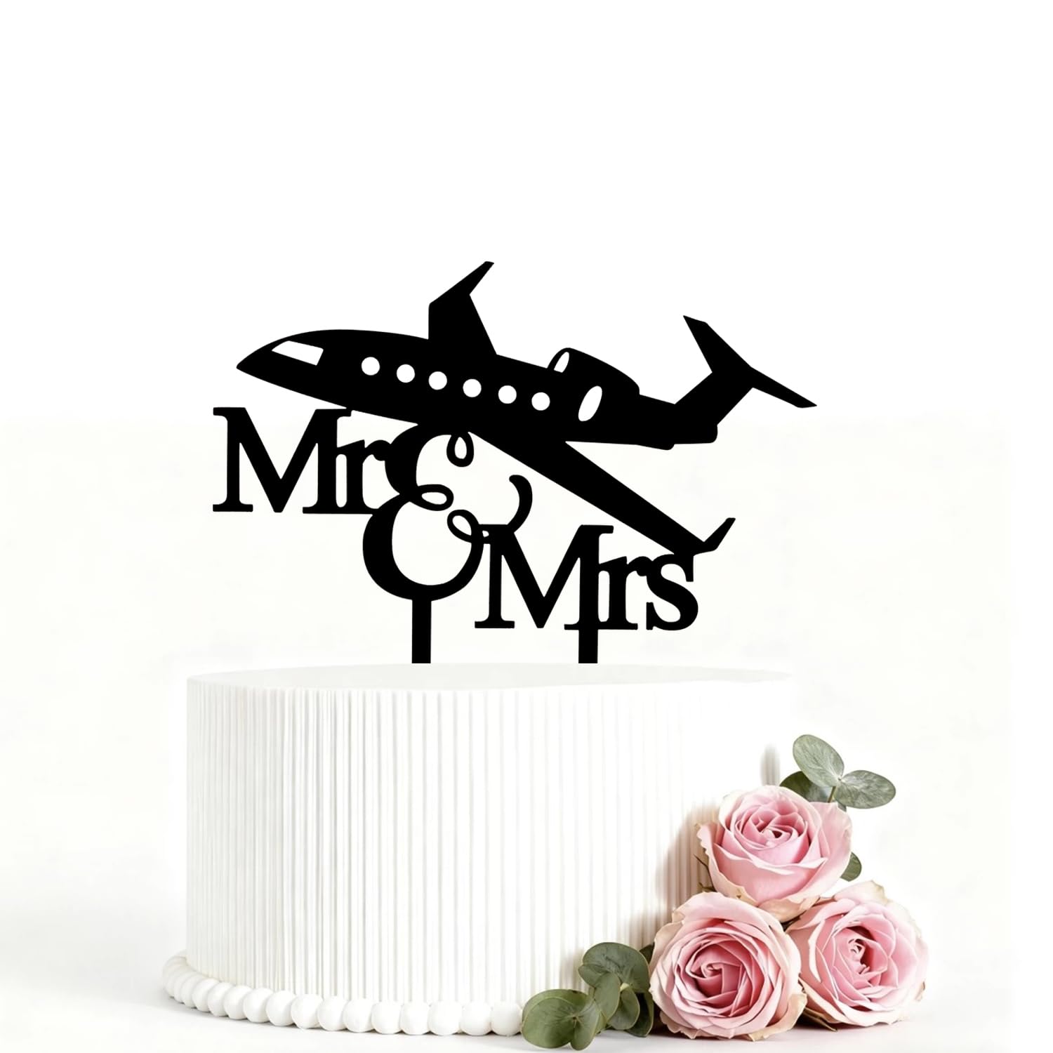 Airplane Wedding Cake Toppers Mr Mrs Wedding Party Decorations Congrats Pilot Cake Topper Rustic