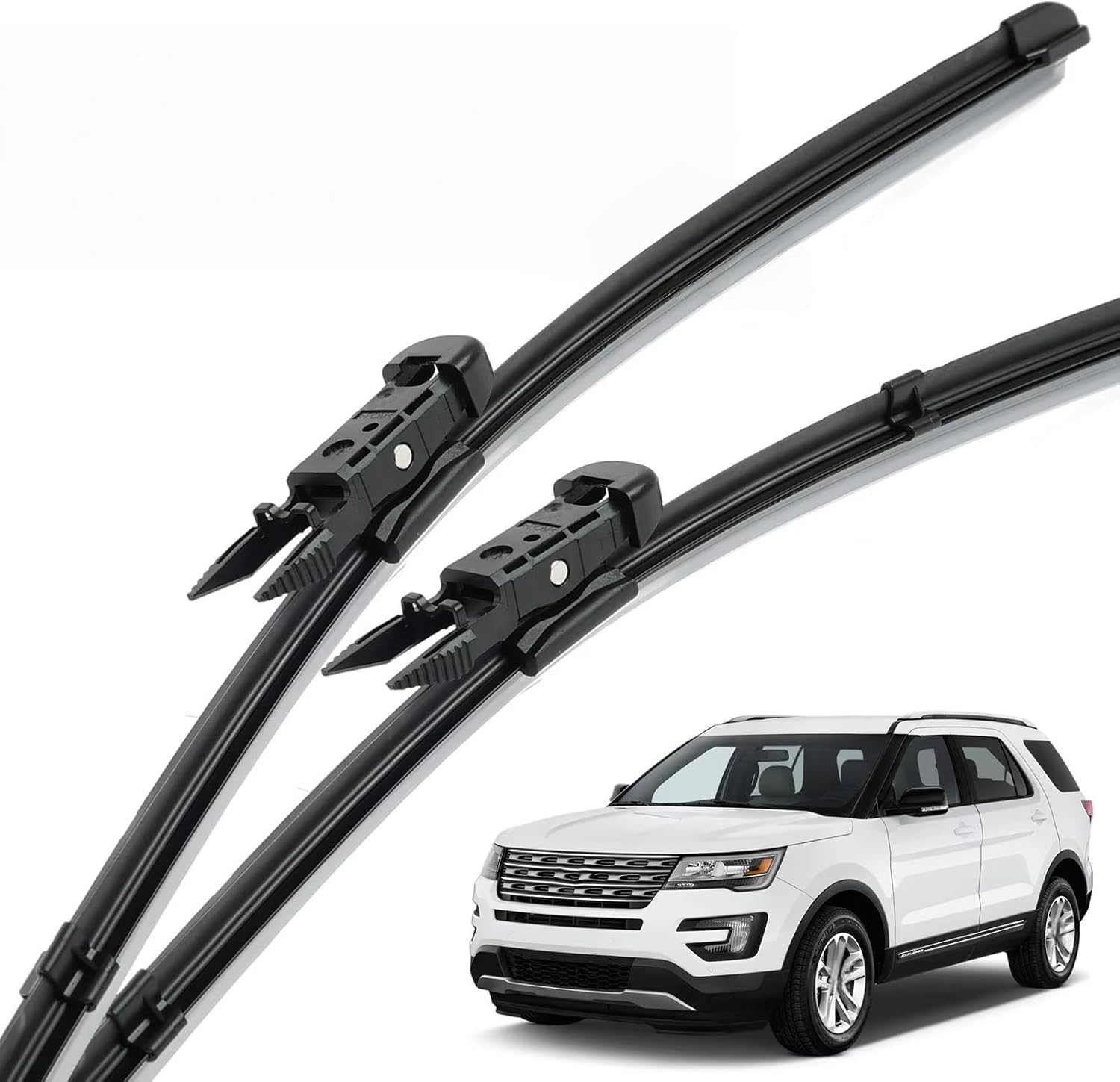 liufangfc Front Windscreen Beam Wipers for Ford Explorer 5 U502 2011-2019 26"+22", Set of 2 Replacement Blades with Pre-assembled Adapter, Only for Right-Hand Drive (UK)