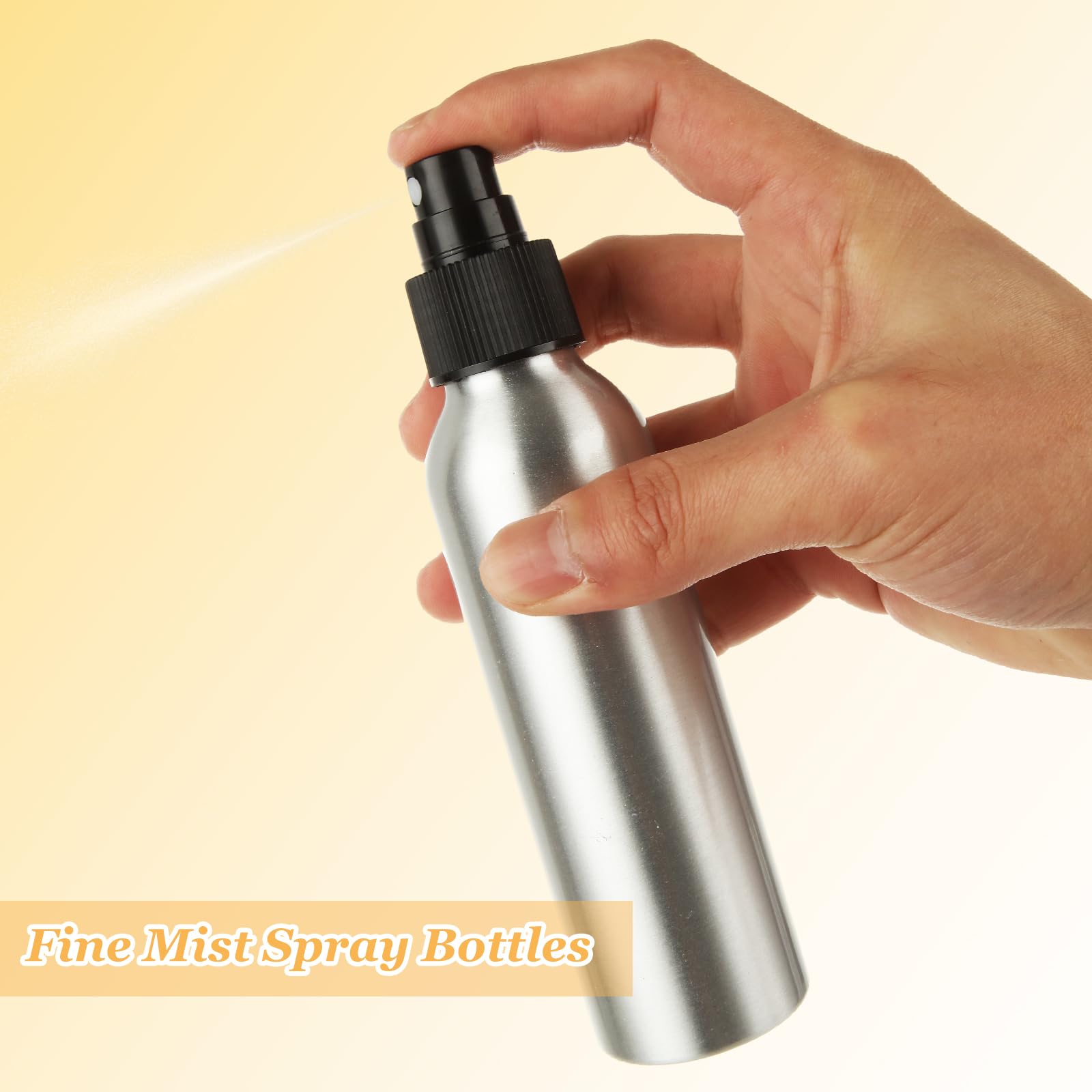 APACALI 24 flaconi spray in alluminio da 113,4 g, mini spruzzatore spray in metallo, bottiglie spray vuote, bottiglie riutilizzabili piccole bottiglie spray per viaggi, profumi cosmetici, toner, spray