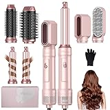 Airstyler 6 In 1 Pro Haarstyler Hairstyler 6 In 1 Air Styler Set, Air brush Ionen Föhnbürste mit 30mm Warmluft-Lockenstab| 1000W Haartrockner für Volumen, Trocknen, Glätten, Locken, Geschenkset