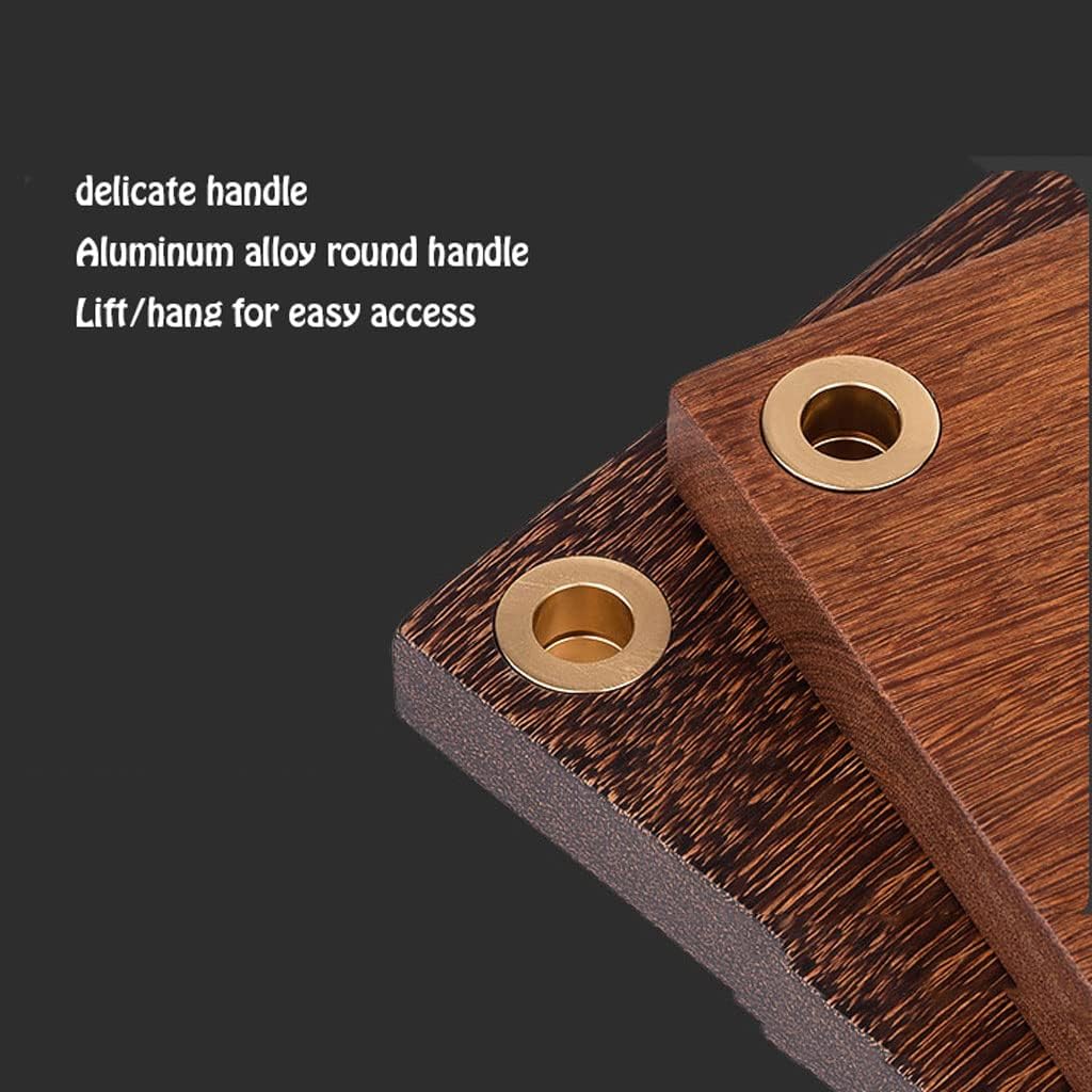 Premium Chopping Board Thickened Wooden Cutting Board for Kitchen Double Sided Chopping Board with Handles for Meat Fish Vegetable Cheese Cutting Board for Carving Meat o,Wenge S+l