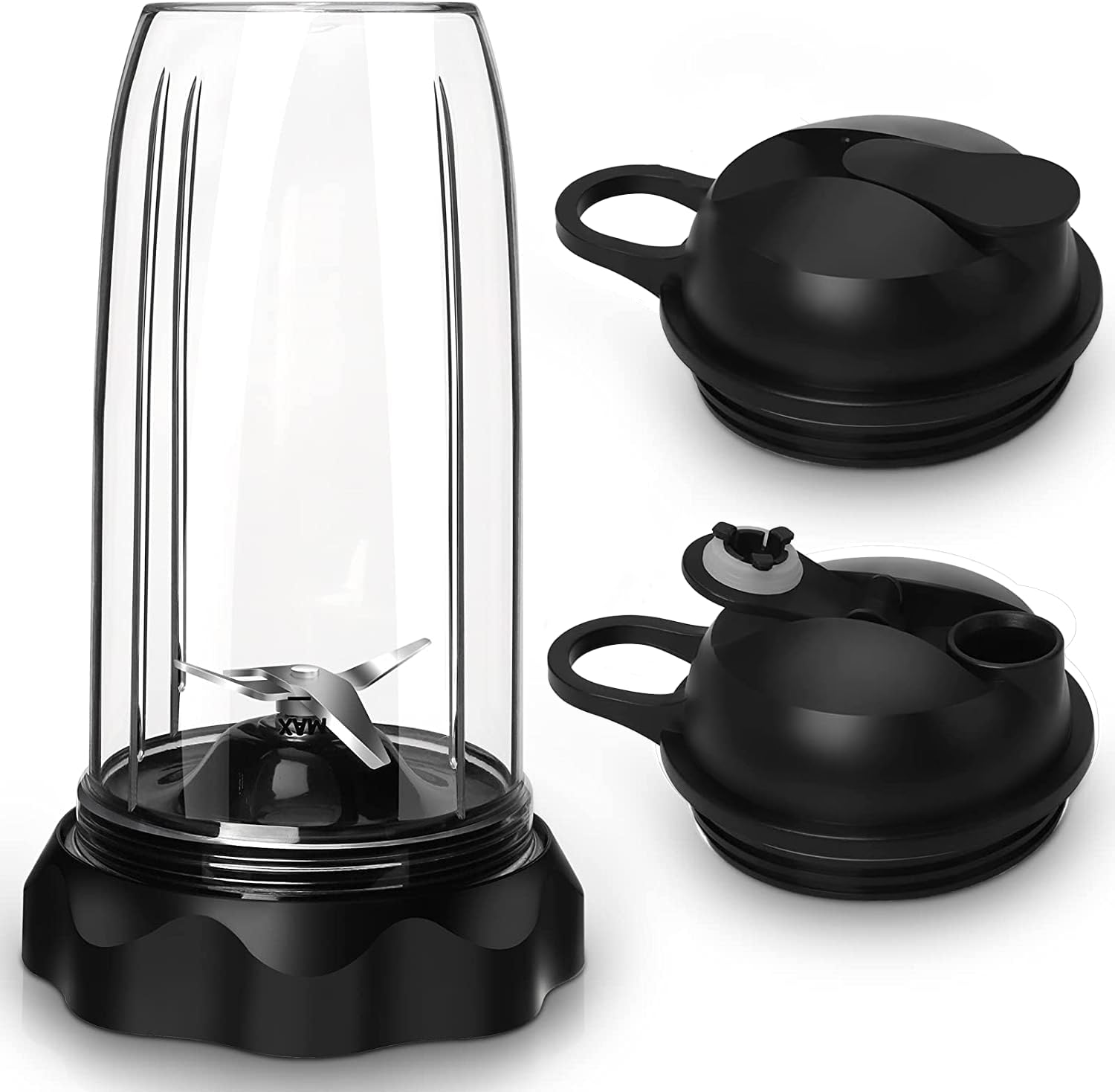 24oz Cup Pro 1000 Blender Blade Compatible with Nutri-bullet Blender Combo Select 1200 1000W Blender Motor Base NBC12A With 2x Lids Replacement Part For Combo Easy Twist Extractor Blade