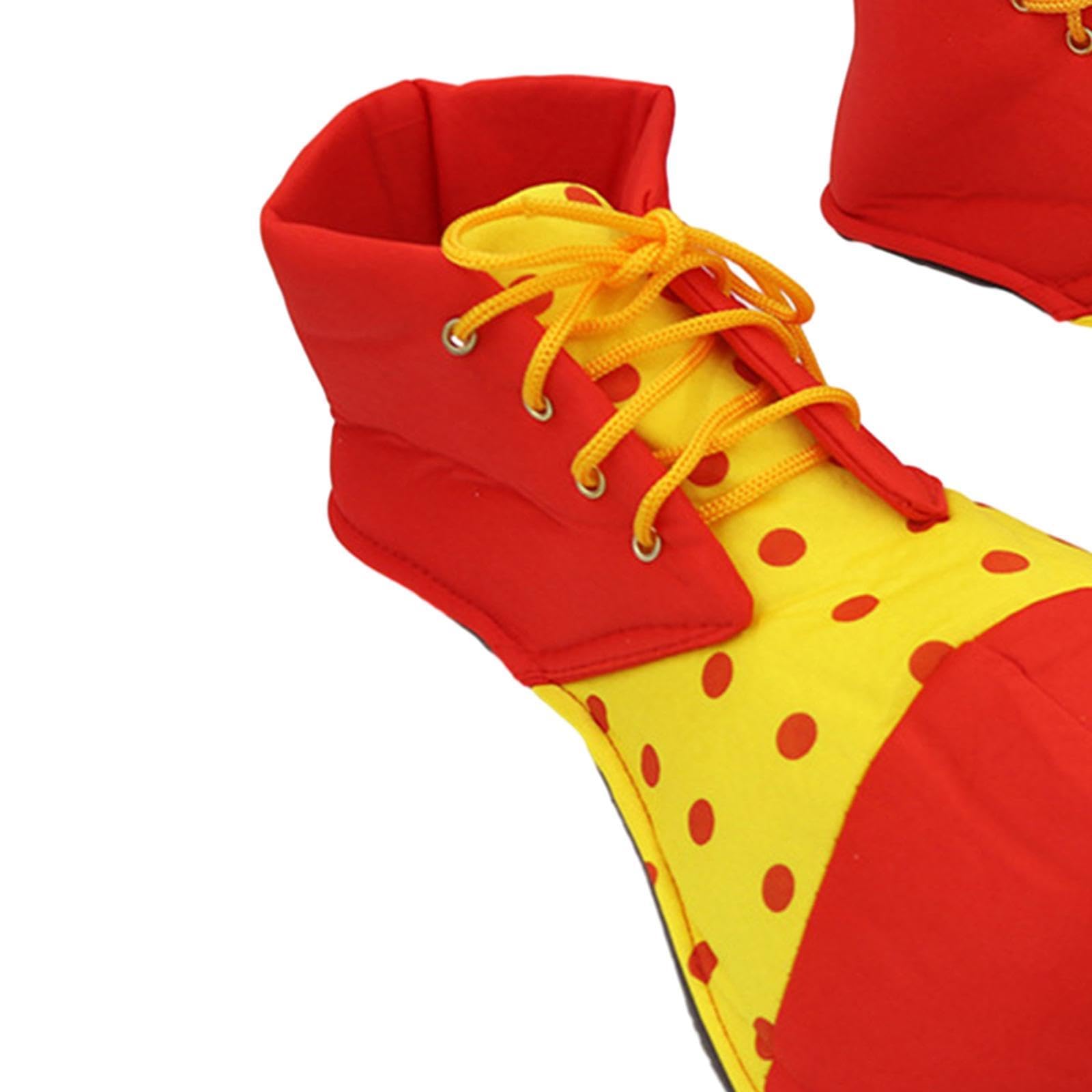 Scarpe Da Clown per Adulti Cosplay Giochi di Ruolo Calzature Halloween Costumi Spettacoli Teatrali Festival Festa a Tema Tuta Da Clown Aderente Lunga