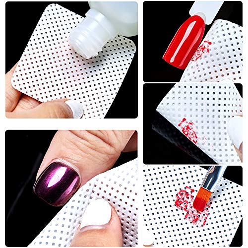 EBANKU 1000 stück Wattepads Fusselfreie Pads Nail Cleaming Wipes Pads Tücher Nail Art Cotton Removers Baumwolle Fusselfreie Pads for Eyelash Extension Glue Nail Abwischbar – Bild 4