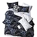 JQWUPUP Kids Duvet Cover Set Twin, 3Pcs Bedding Set (1 Duvet Cover and 2 Pillow Shams) for Toddler Teens Girls Boys (Twin, Starry Night)