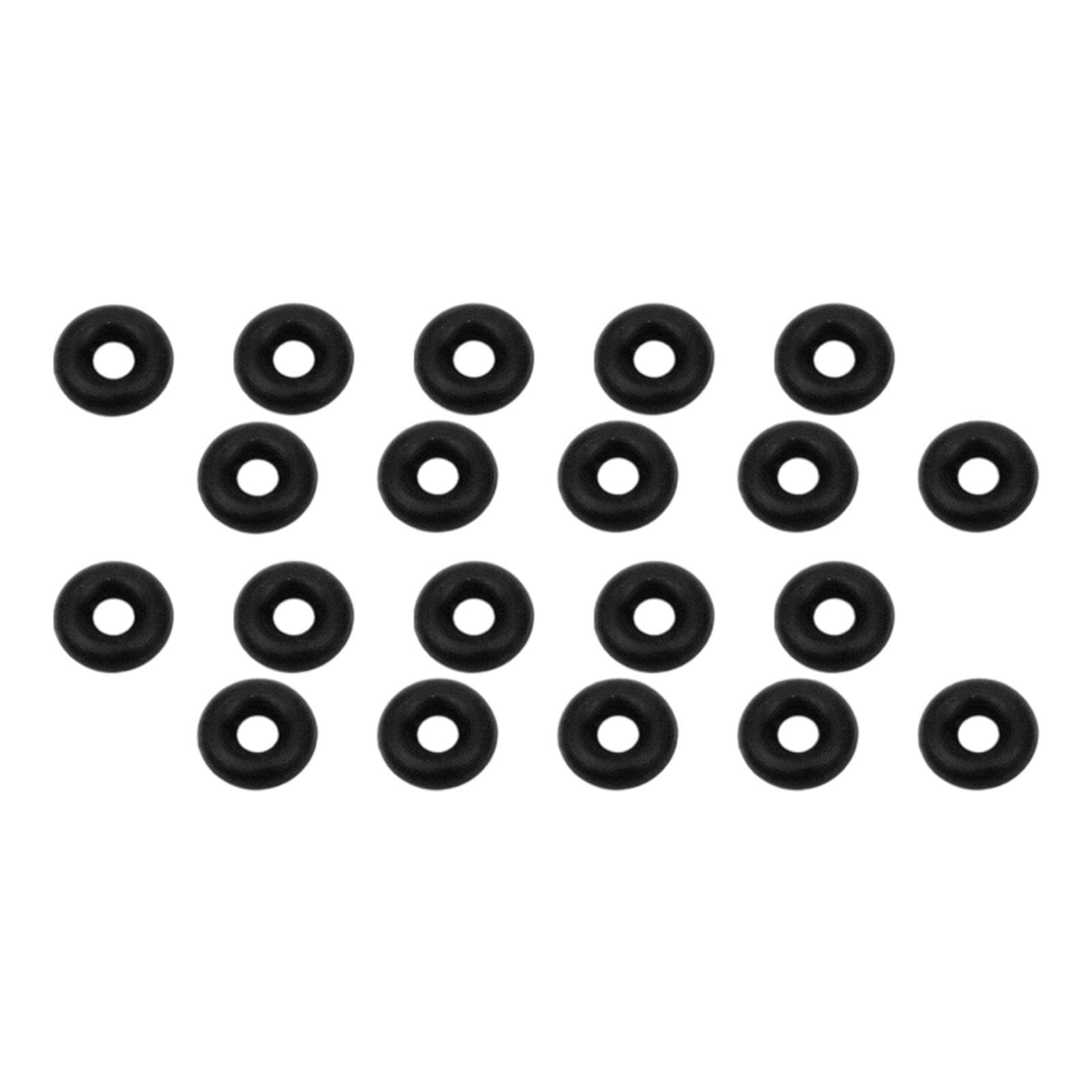 Menolana 20x Scuba O Ring Set Dive Hoses Ring Parts Compact,Rubber,Diving Rubber Orings,Sealing Gasket Washers for Valves Scuba Tanks, Black