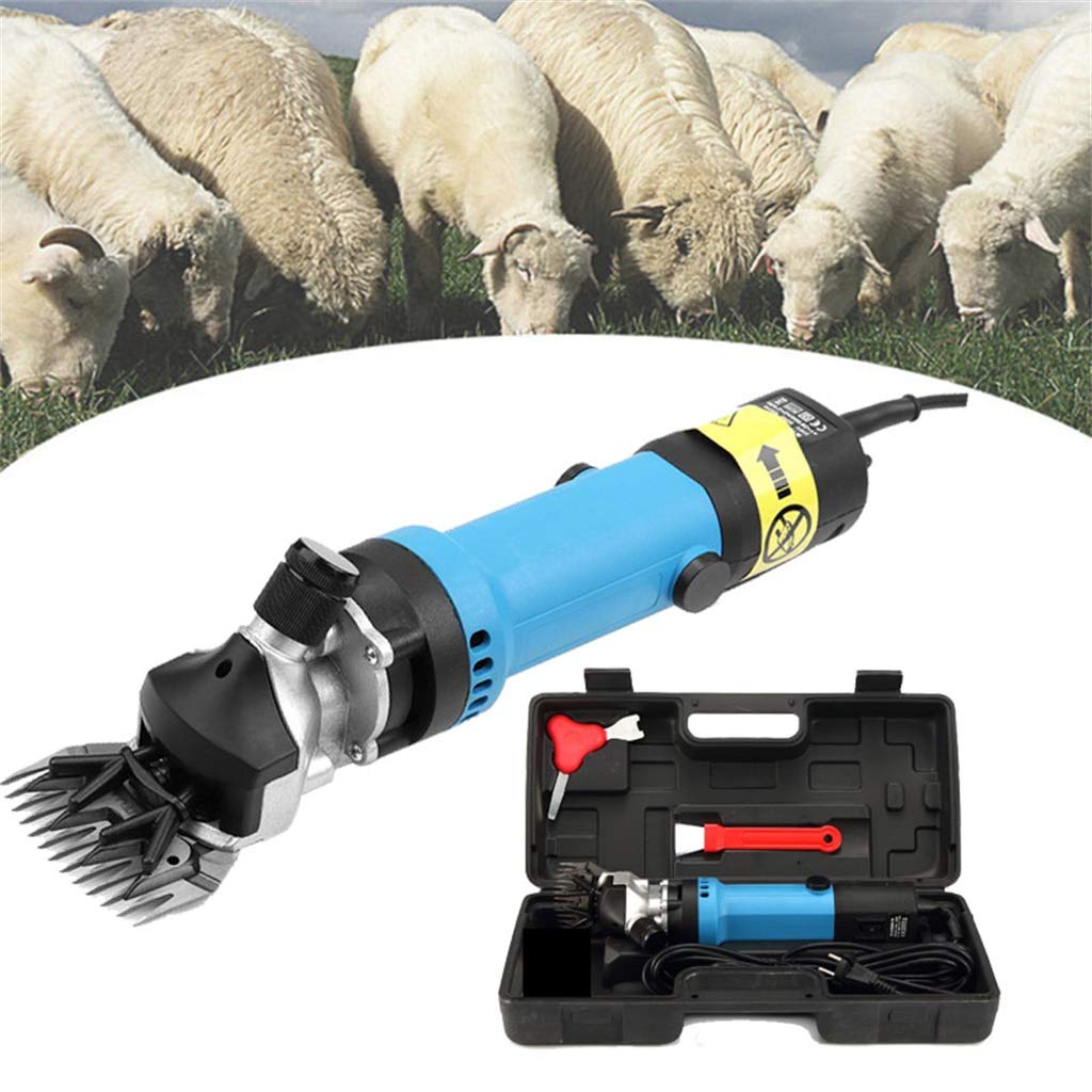 Multifunction Electric Goat Shears Wool Shearing Machine Sheep Scissors Pet & Livestock HQ Animal Wool Grooming Hair Professional Heavy Duty Electric Shearing Clippers with 6 Speed 350W