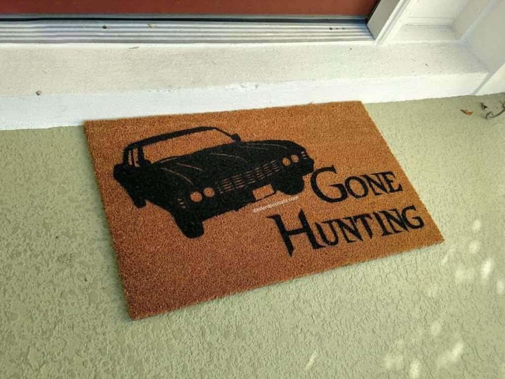 Paillasson extérieur entrée Gone Hunting tapis bienvenue de jardin