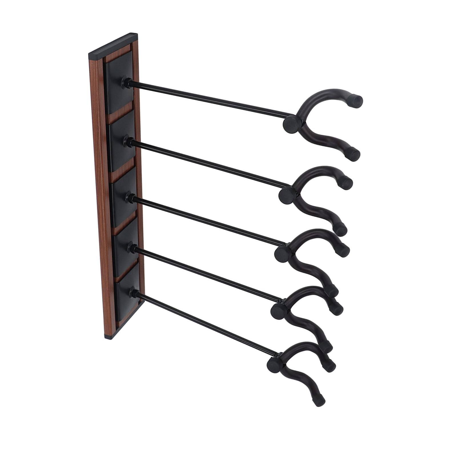Qqmora Gancio da Parete per Chitarra in Lega di Alluminio Premium con Coperture in Gomma Morbida, Facile Montaggio per Negozi di Chitarre, Uffici (Grano di legno scuro)