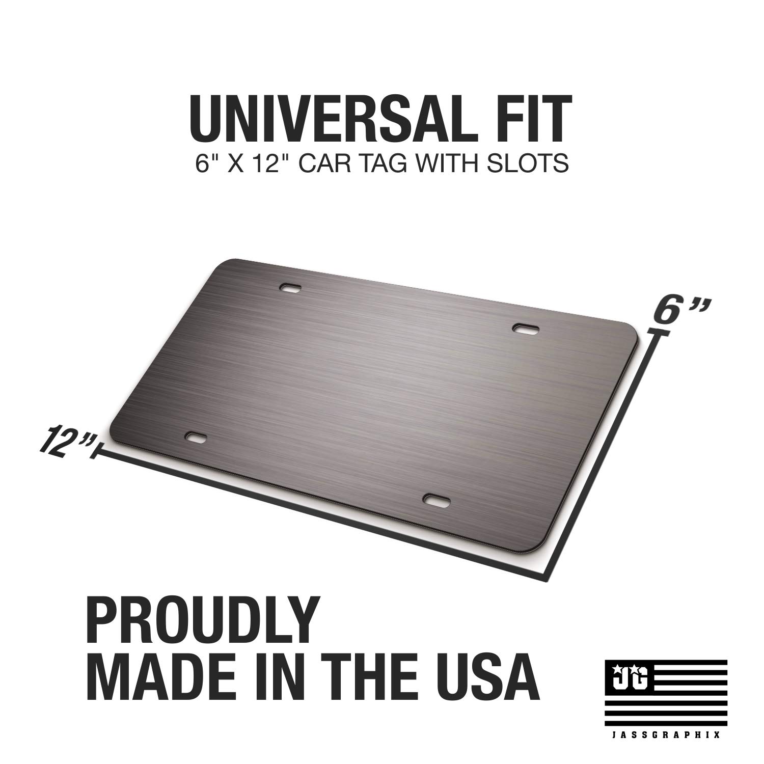 2 Brushed Ultra Thick Blank Aluminum Composite Metal License Plates -Wholesale Car Tags for Customization - Personalize with Vinyl - Bulk Engravable Automotive Plate Tag - Brushed License Plate Tag