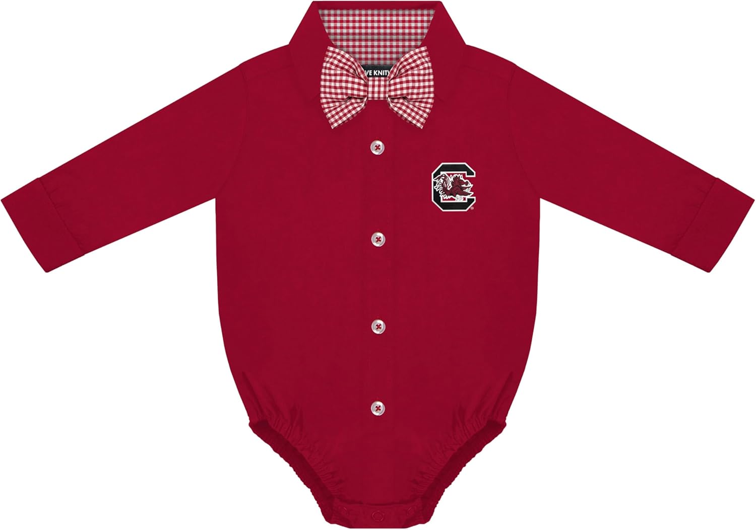 Creative Knitwear College Baby NCAA Infant Bodysuit - Long-Sleeve Button Up