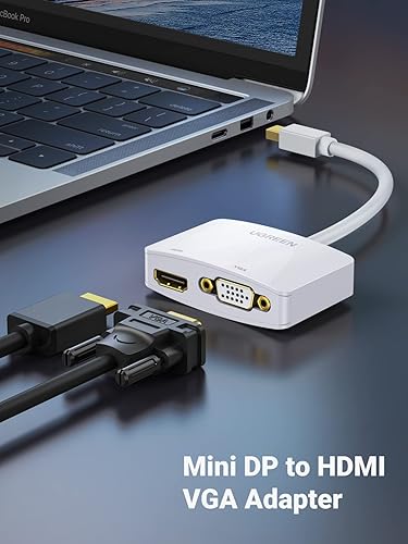 Miniatura 2 de UGREEN Adaptador Mini DisplayPort a HDMI VGA, adaptador Thunderbolt 2 4K 2 en 1, convertidor Mini DP compatible con MacBook Pro MacBook Air iMac