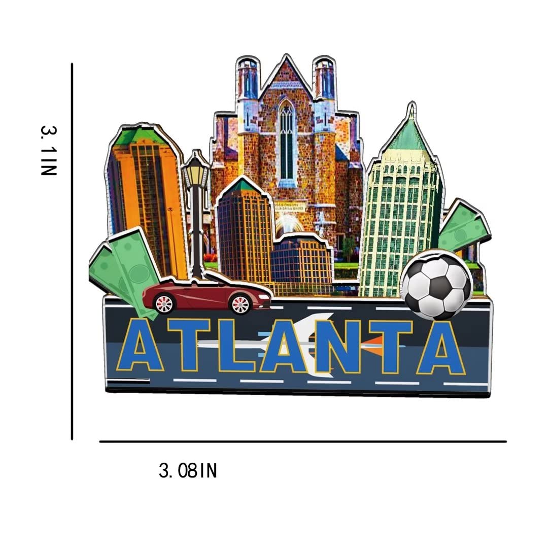 Ián De Adera Para Nevera De Atlanta Georgia USA Onuentos 3D De