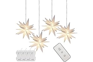 Qijieda Christmas Decorations: Moravian Star Outdoor Light with Remote Control