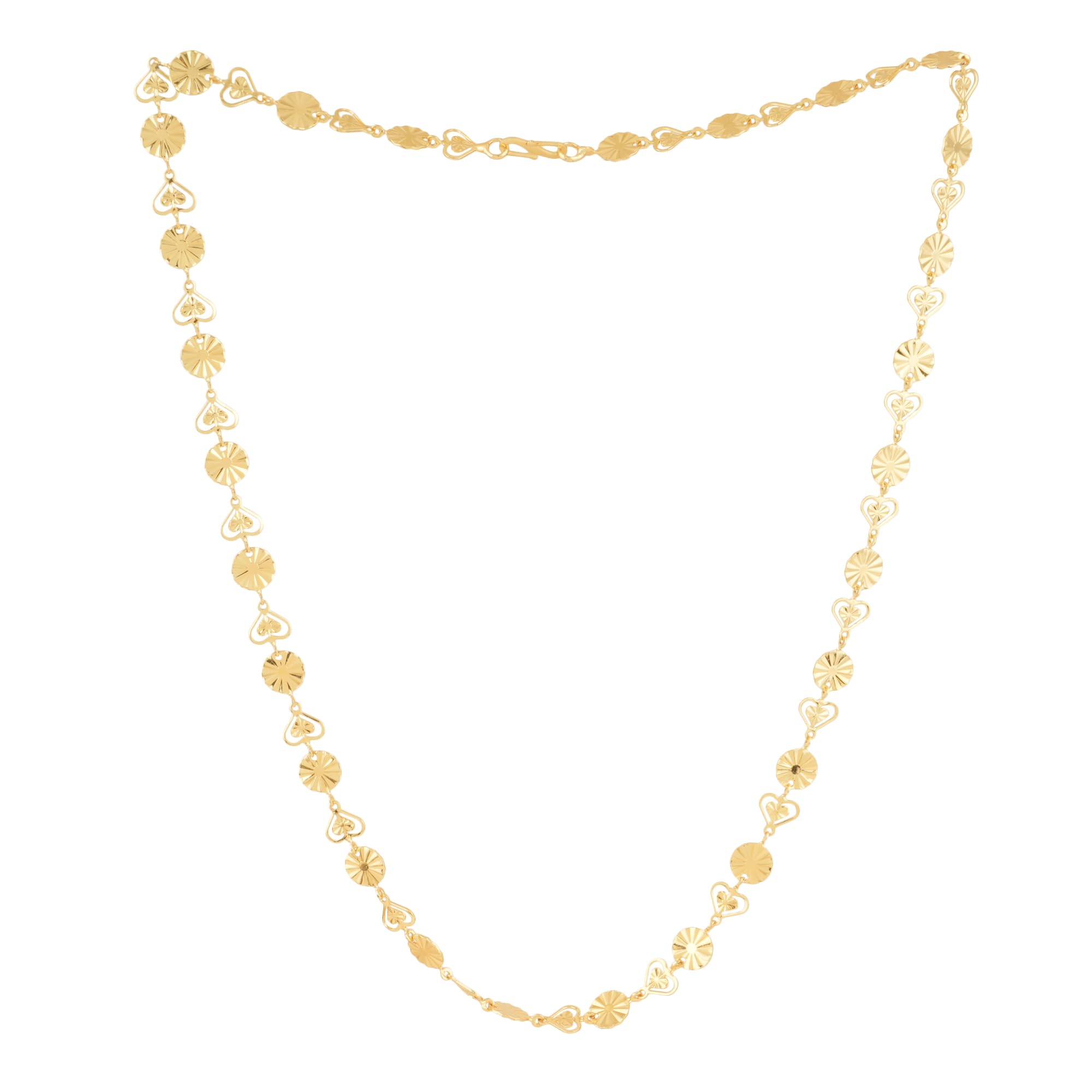 Shreyadzines Stylish Thin Light Weighted Gold Plated Golden Designer Chain Necklace For Women 22 Inches (Gold 2) (B0CQ789G15) Amazon Price History, Amazon Price Tracker