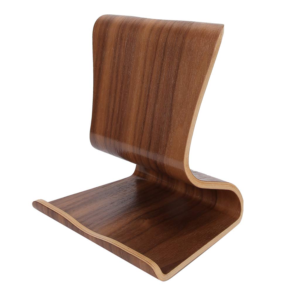 Fdit Supporto Telefono in Legno per Scrivania, Porta Cellulare da Tavolo Universale, Compatibile Smartphone e Tablet