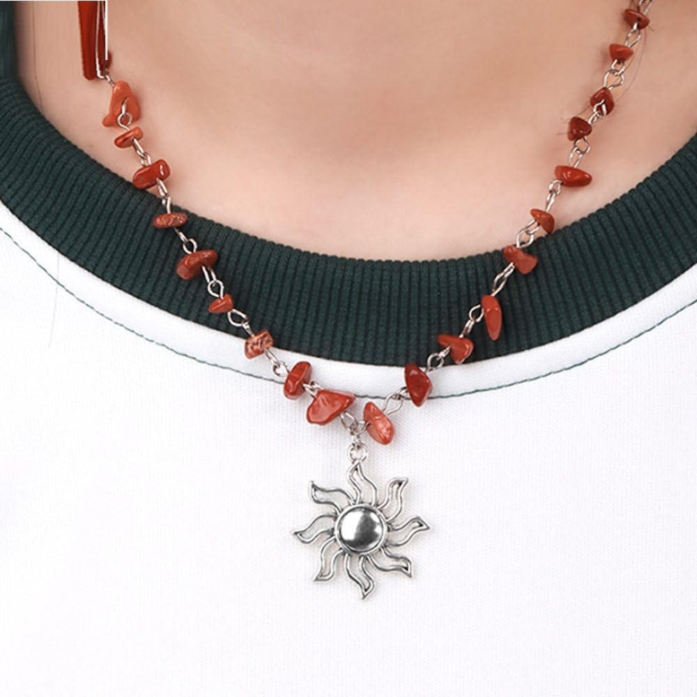 Collier Pendentif Pierre de Soleil | Fait Main