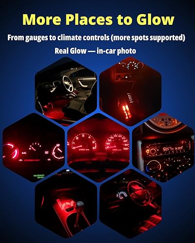 Miniatura 25 de WLJH 74 Bombillas LED de luces de tablero superbrillantes T5 2721 37 70 286 de cuña PC74 Kits de luces de indicador del panel de instrumentos