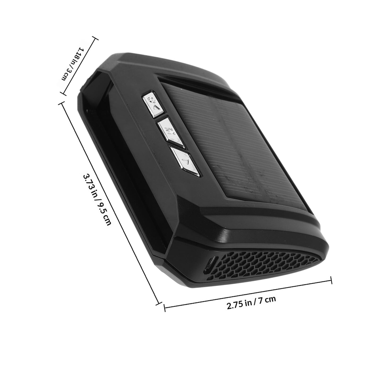 LABRIMP Reloj Digital Solar para Coche con Pantalla Lcd Multifuncional de Fecha, Hora y Temperatura, Pequeño Termómetro Portátil para Salpicadero, Compatible para Camión y Carrito de Golf