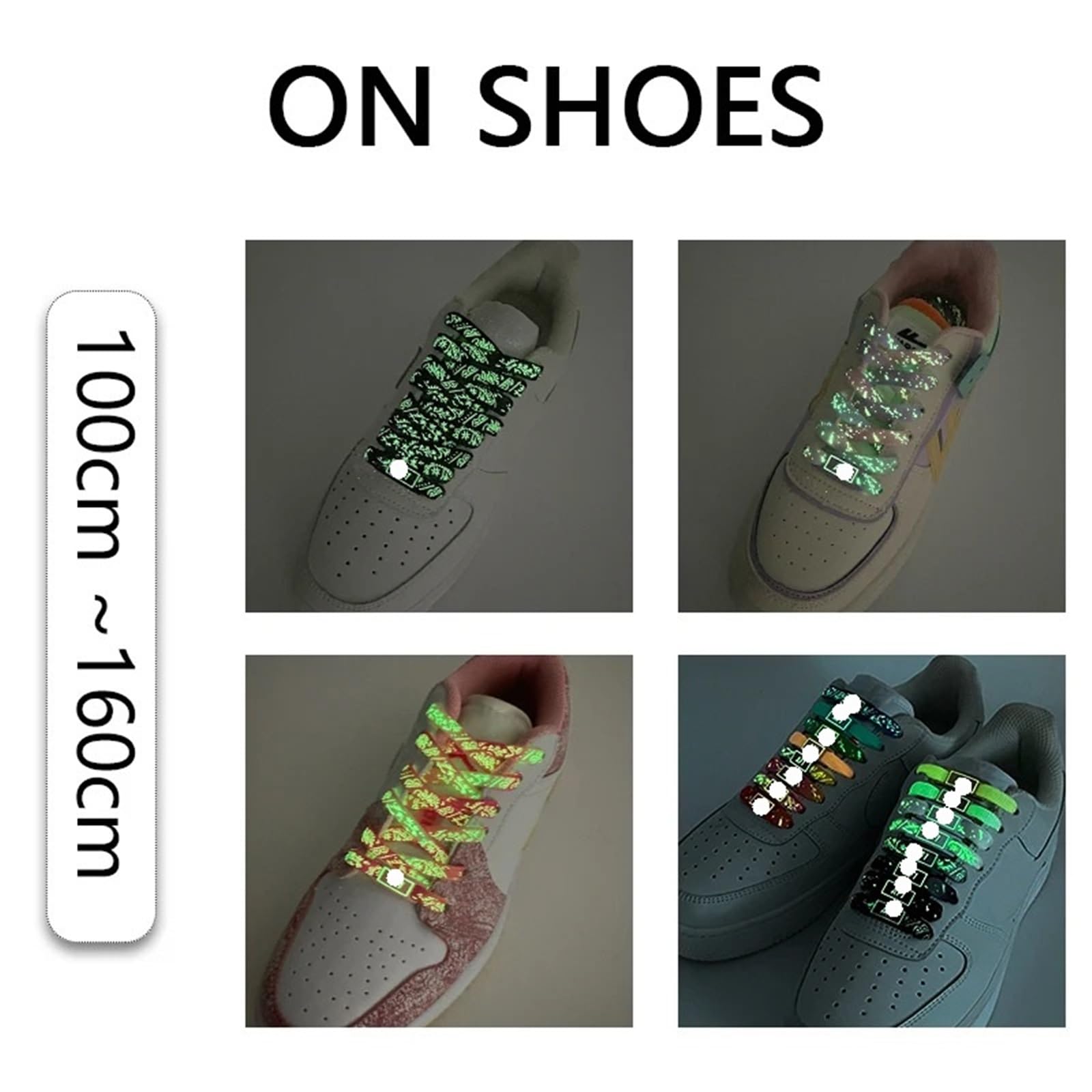 10 pares de cordones luminosos que brillan noche for zapatillas planas, for fiestas graduación Para Zapatillas Deportivas