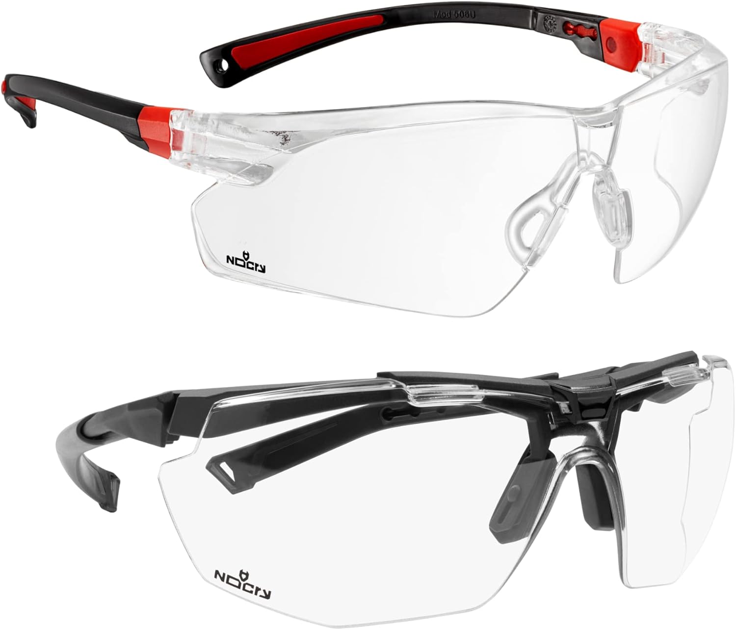 NoCry Safety Glasses with Clear Anti Fog Scratch Resistant, UV Protection & Safety Glasses with “Floating” Clear Lenses, Premium Anti Fog and Anti Scratch Coating, and SoftPad Adaptive Frames