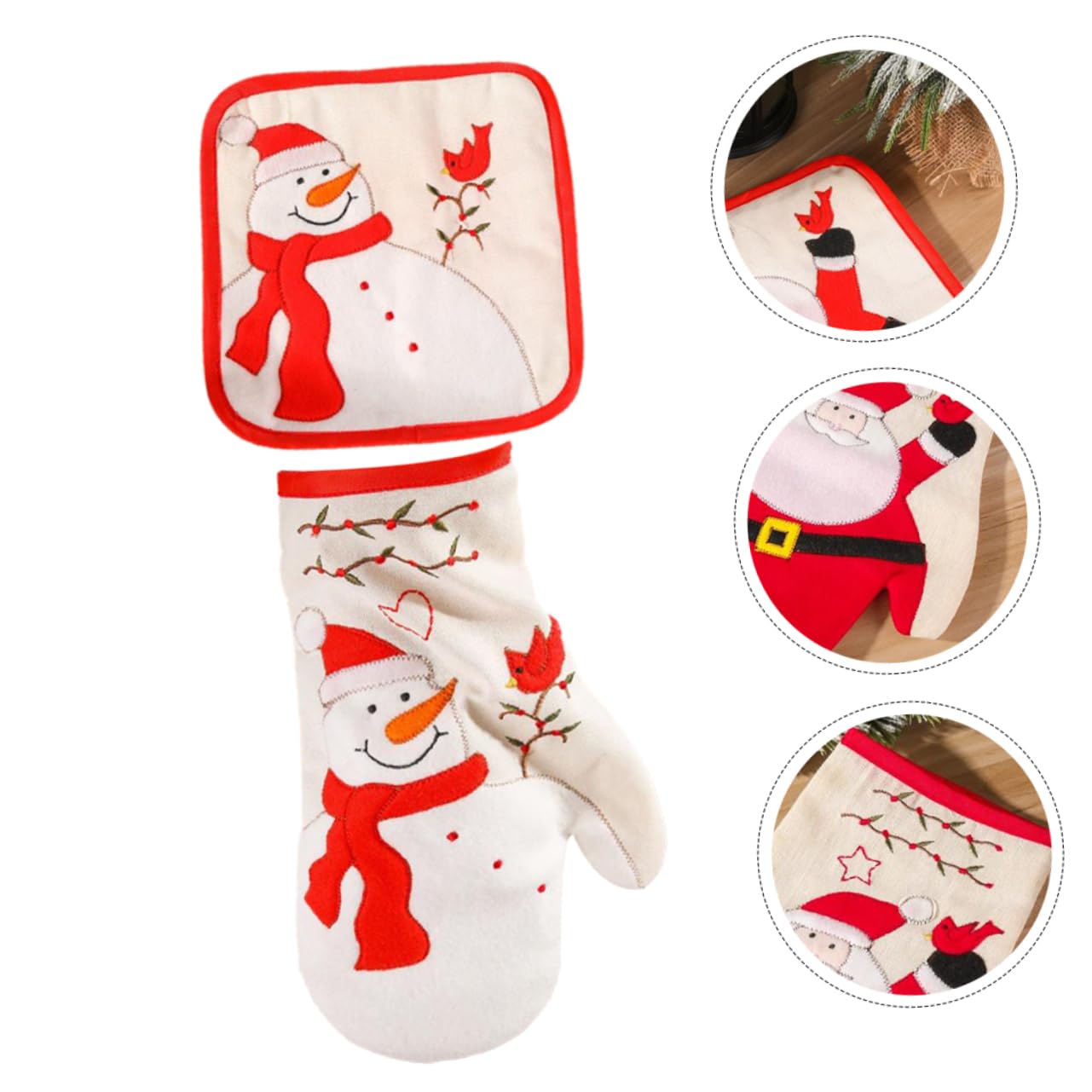 MAGICLULU 6 Unidades De Paquete De Mano Aislado Cocinar Guantes De Horno Guantes De Cocina Accesorios De Cocina Suministros De Navidad para Hornear Manoplas De