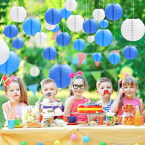 Linternas de papel de 4 tamaños diferentes, pack de 20 unidades redondas 8