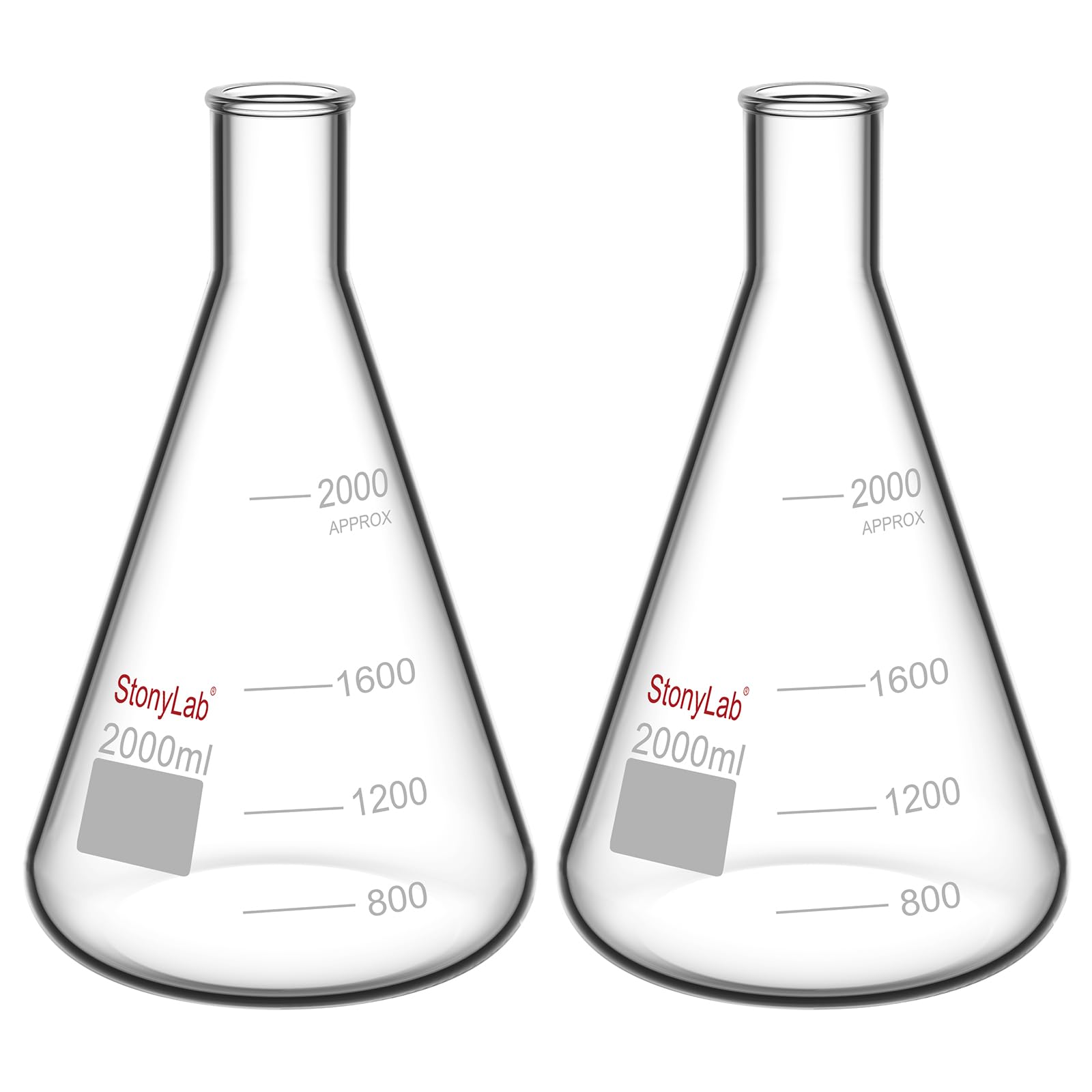 StonyLab 2-Pack Glass 300ml Heavy Wall Narrow Mouth Erlenmeyer Flasks with Heavy Duty Rim — Amazon image 14