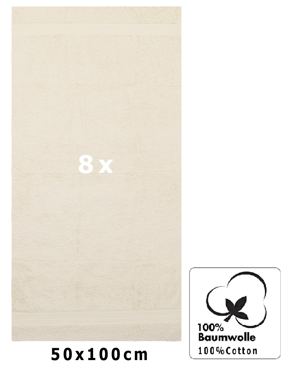 Betz zestaw ręczników o jakości premium, 8 ręczników do rąk, 50 x 100 cm, 100% bawełna, 8 szt.