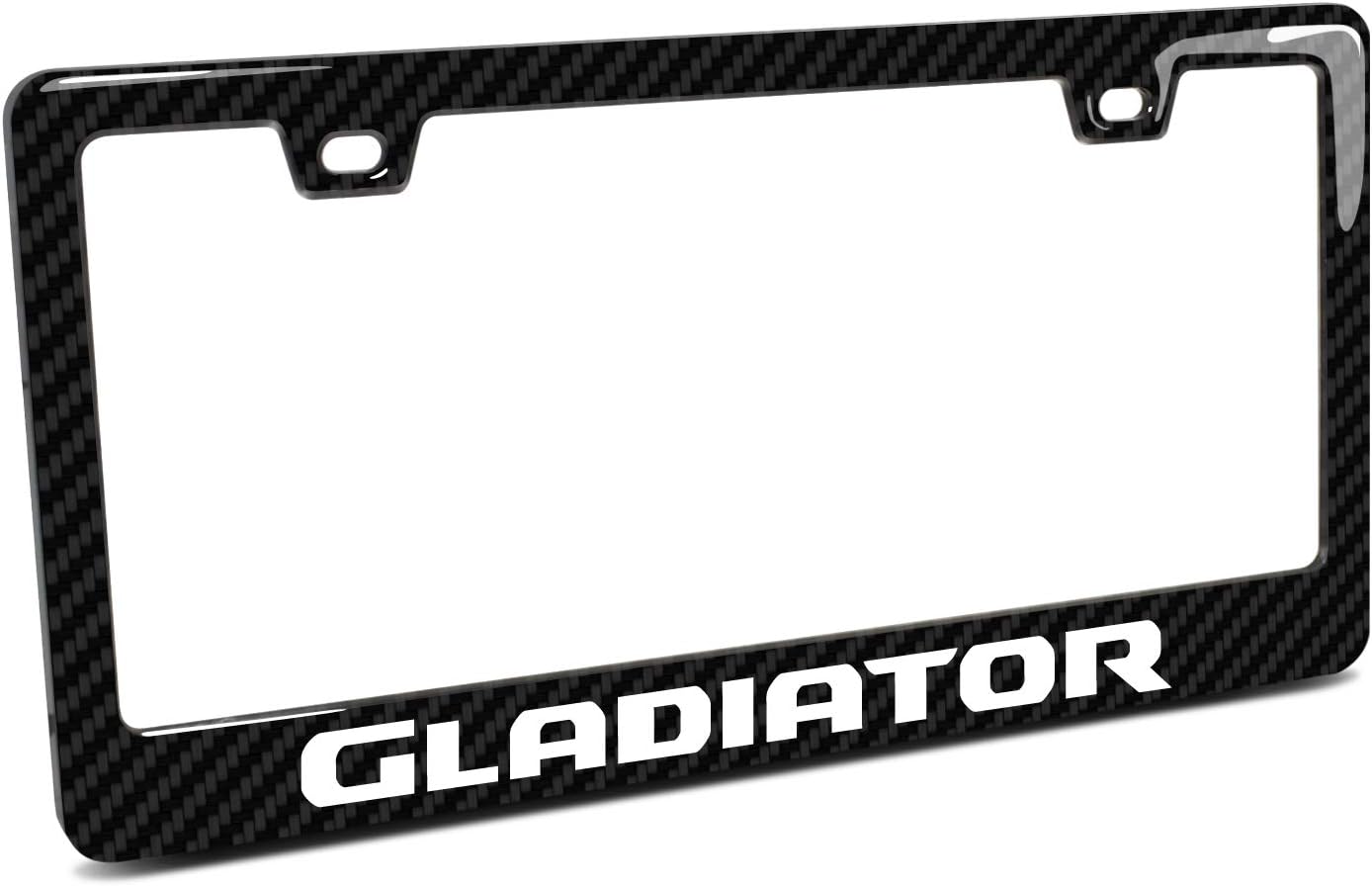 iPick Image for Jeep Gladiator Black Real 3K Carbon Fiber Finish ABS Plastic License Plate Frame