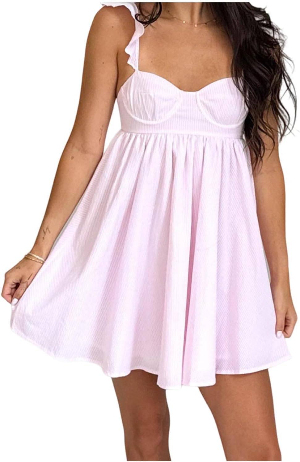 Aline mini dress babydoll sundress in ten English words