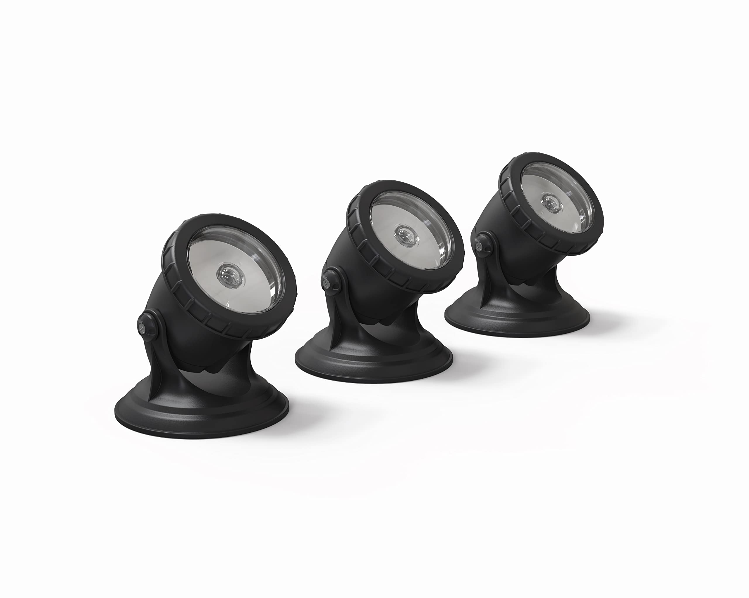 Pontec 90328 PondoStar LED warm Set 3 - LED-Schweinwerfer für Teich und Garten, Unterwasserbeleuchtung, warmweiße Gartenbeleuchtung, Schwarz