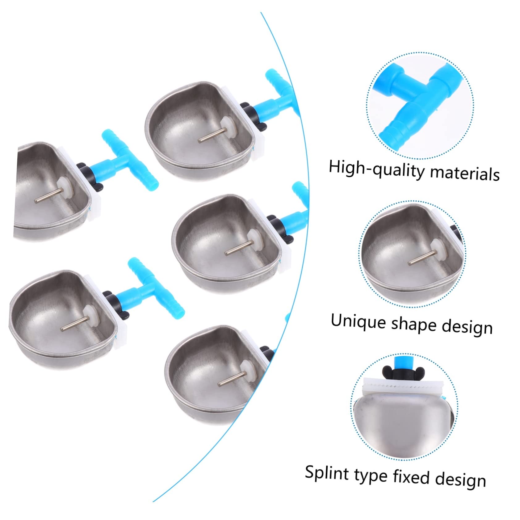 Mikikit 5PCS Rabbit Water Bowl Drinking Feeder for Rabbits Design for Animals Convenient Watering