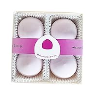 Vista 5 de Esponja de maquillaje de malvavisco, 4 unidades, sin látex y vegana, súper suave, seca, húmeda, esponja de belleza usada para base, polvo y crema BB