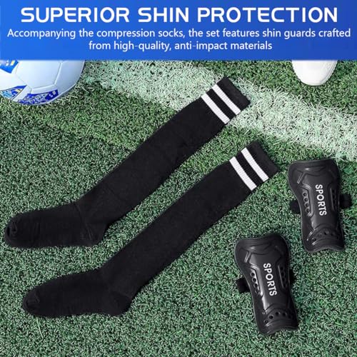 Proberos® Soccer Shin Guards and Socks for Toddler Kids Youth, Lightweight Soccer Shin Pads Protective Soccer Gear for 5-10 Years Old Children 5 6144GWyw5VL