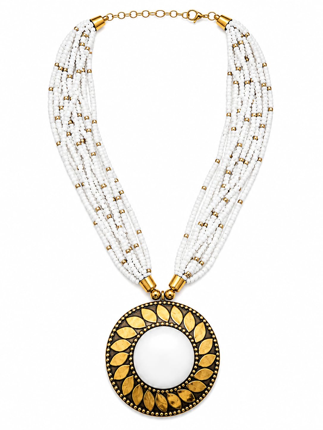 PRIMENEST Jewels Premium Artificial Kundan Pearl Choker Necklace Set for Women & Girls with Earrings, Traditional Bridal Wedding Party Jewellery, Gold Plated Ethnic Fashion Jewelry Gift Set AR-07-image-41