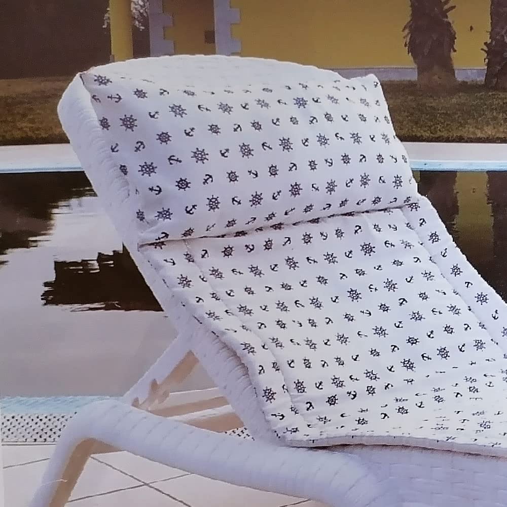 cosedacasa Borsa Cuscino poggiatesta Imbottito stuoia Ricambio per Lettino Sdraio Spiaggia Mare materassino Piscina cm 135x58-arancio