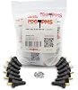 ホイールアクセサリーパーツ PDQブランド TPMS 12個 OEMセンサーサービスキット ゴムバルブステムショート Schrader 20008に対応 GM 2006+ Ford 2009+ Subaru 2004+ Chrysler 2005+ Dodge 2005+ Jeep 2005+
