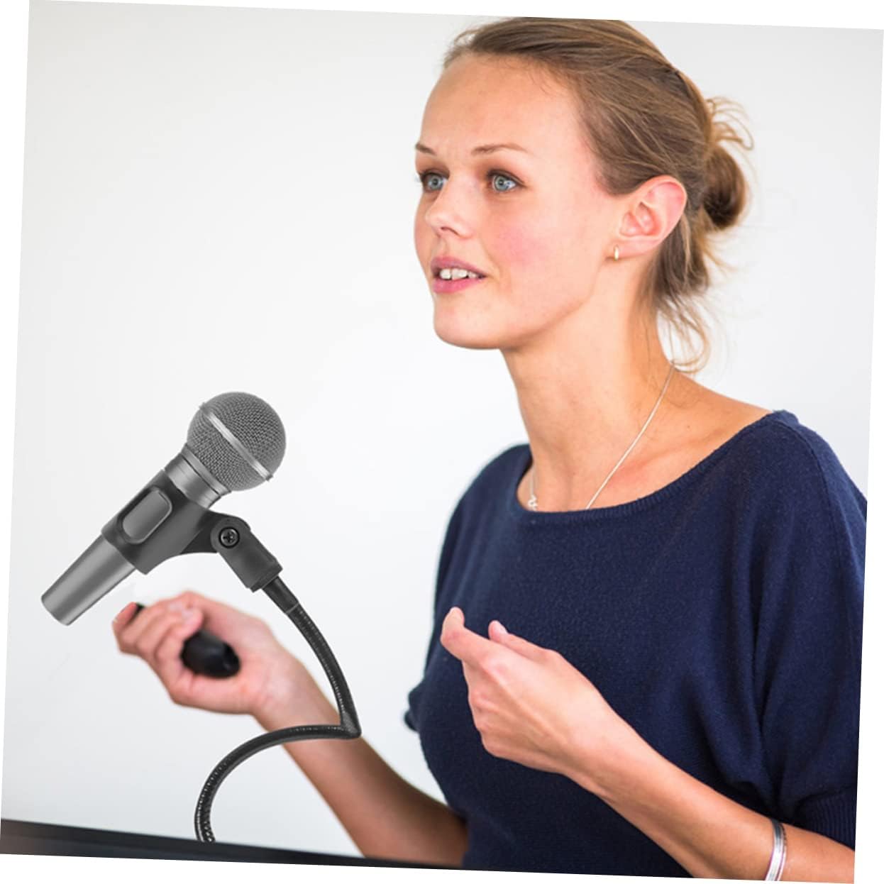 Microphone Stand Microphone Arm Stand Desk Mic Gooseneck Stand Lavalier Mic Desktop Mic Stand Racks Iron Storage Rack Spray Paint Cell Phone Tripod