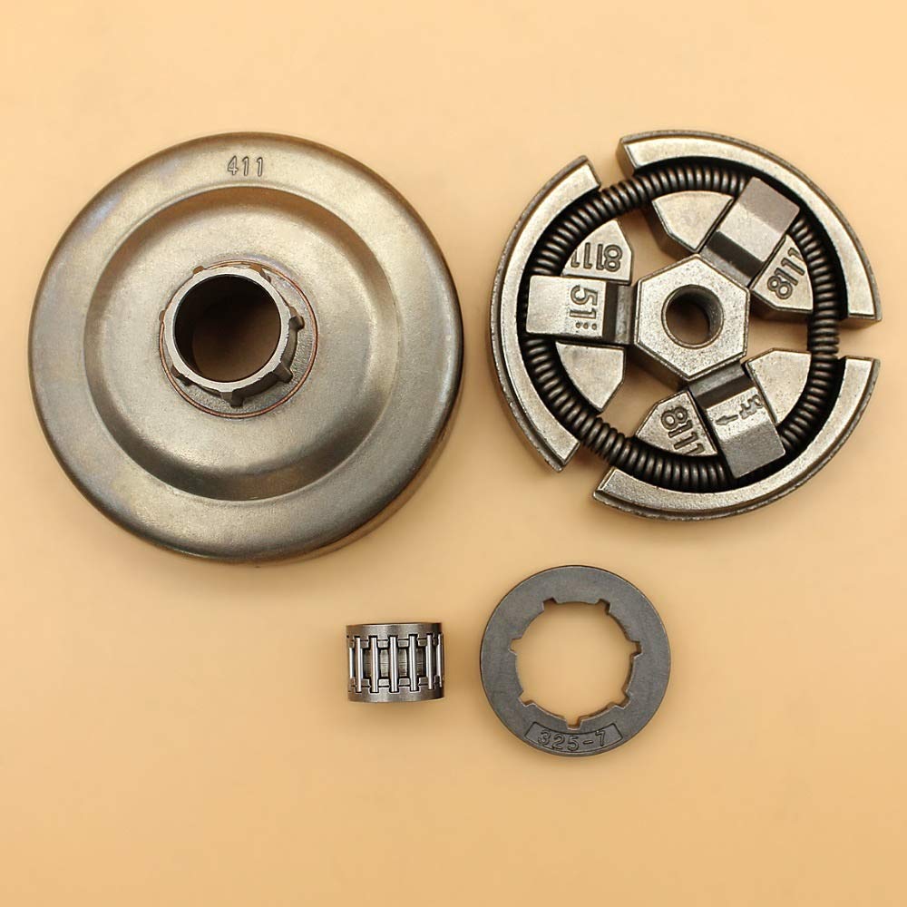 Tiempo Beixi .325" Teniendo Embrague del Tambor Piñón Lamer Conjunto Compatible con Husqvarna 254 154 55 50 51 55 EPA Ranchero Motosierra Piezas 503 088 702, 503 08 87 02