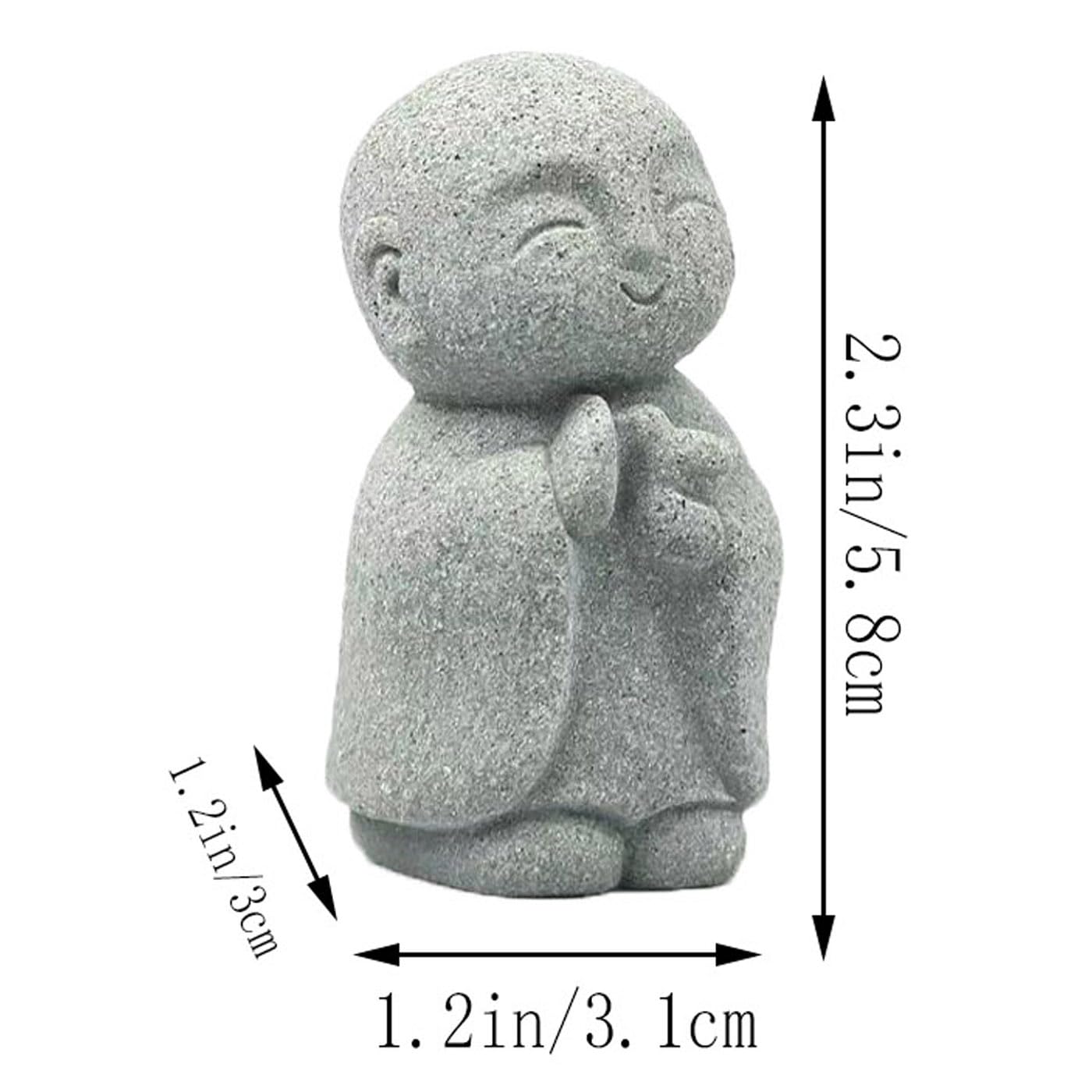 Amazon.com: livelyfish Japanese Monk Statue Praying Zen Sandstone