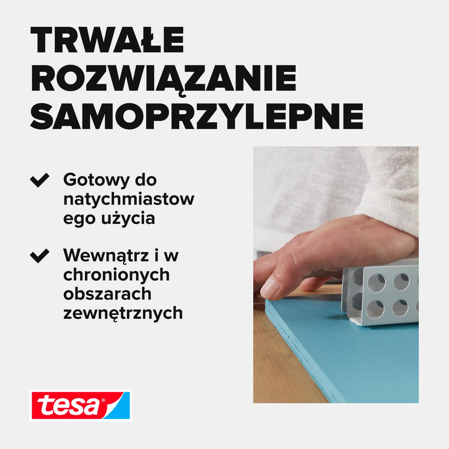 Tesa PowerBond 55792-00001-00 Taśma Montażowa, Biały, 5m x 19mm