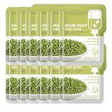 Mung Bean Pore Clay mask (5g*12 Packs) Wash off mask for Blackhead & Whitehead care Cleanse and visibly tighten pores Korean Clay Mask Face Cleansing Mung Bean Mud Acneé Blackhead Treatment Mask