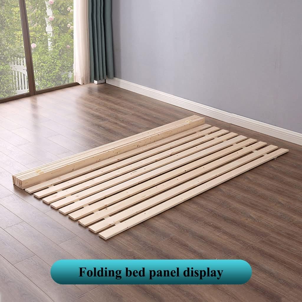 Foldable Solid Wood Bed Slats, Rollable Moisture-Proof Tatami Board, Adjustable Support for Beds (Style 1, Size: 1500mm x 1900mm)