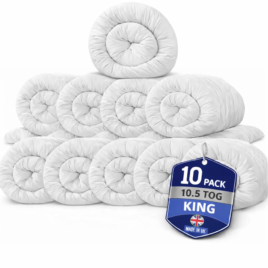 Hafaa Double Duvet 10.5 Tog (2 Pack) Anti Allergy Duvets All Year Roud Hollowfibre Filling Thick and Warm Duvet Double - UK Made Quilts — view 21